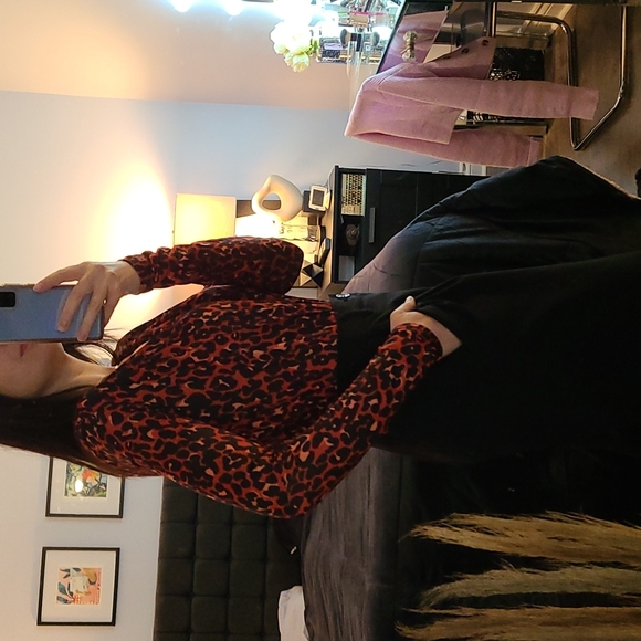 Zara Red and black Cheetah print body suit - Picture 3 of 7